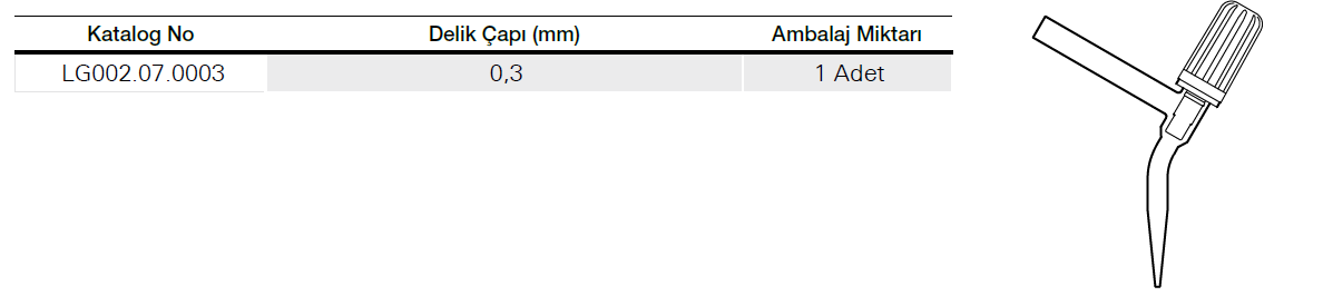 Otomatik Büret Uç Musluğu, PTFE, Vidalı Tip, İğne Uçlu